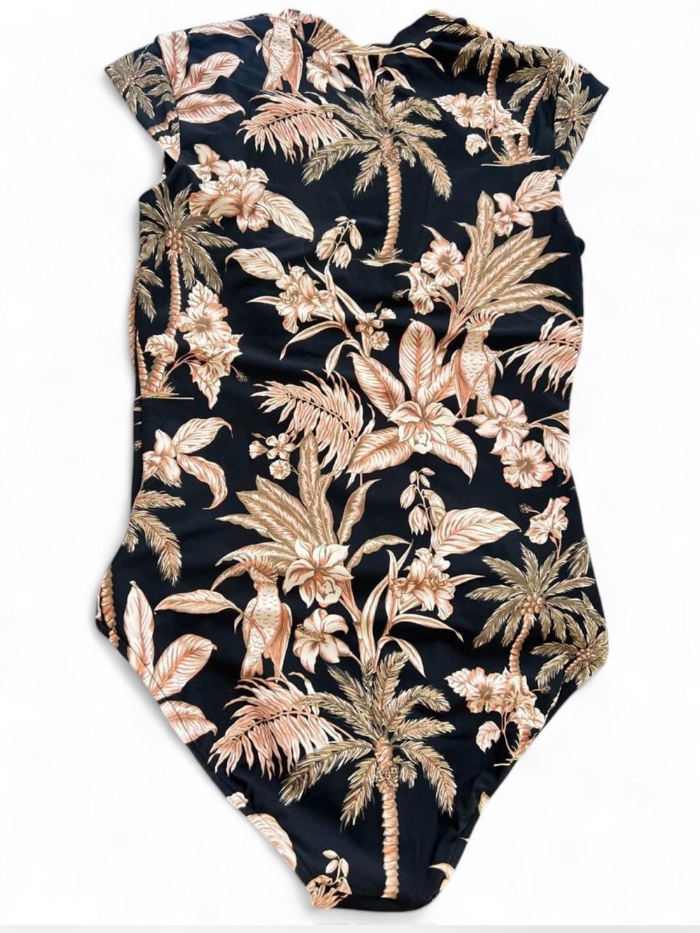 Seafolly Castaway Zip Front One Piece Palm Vacation US 6 Aus 10 - Picture 7 of 10